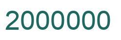 Number 2000000 green image