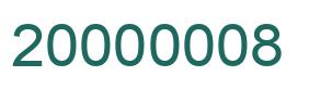 Número 20000008 imagen verde