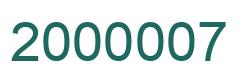 Number 2000007 green image