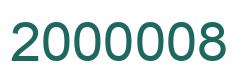 Number 2000008 green image