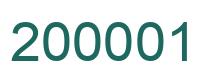Número 200001 imagen verde
