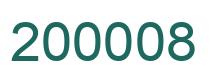 Number 200008 green image