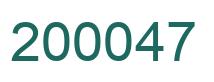 Number 200047 green image