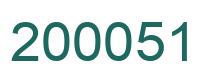 Number 200051 green image