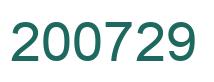 Number 200729 green image
