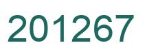 Number 201267 green image