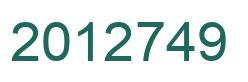 Number 2012749 green image