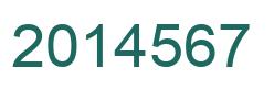 Number 2014567 green image