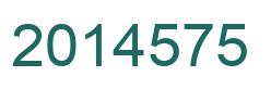 Number 2014575 green image