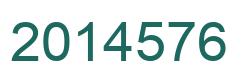 Number 2014576 green image