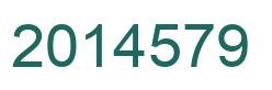 Number 2014579 green image