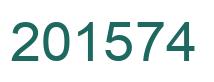 Number 201574 green image