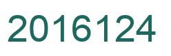 Number 2016124 green image