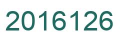 Number 2016126 green image