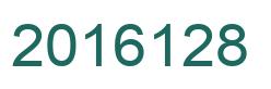 Number 2016128 green image