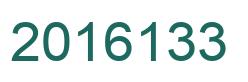 Number 2016133 green image