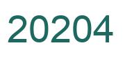 Number 20204 green image