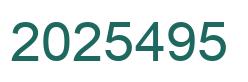Number 2025495 green image