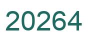 Number 20264 green image
