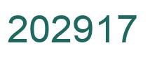 Number 202917 green image
