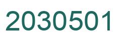 Number 2030501 green image