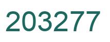 Number 203277 green image