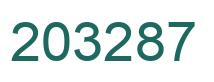 Number 203287 green image