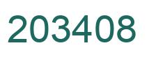 Number 203408 green image