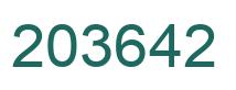 Number 203642 green image