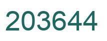 Number 203644 green image