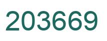 Number 203669 green image
