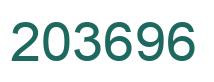 Number 203696 green image