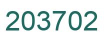Number 203702 green image