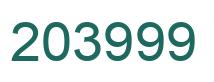 Number 203999 green image