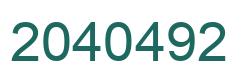 Number 2040492 green image