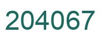 Número 204067 imagen verde
