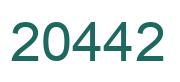 Number 20442 green image