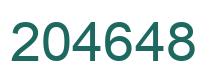 Number 204648 green image