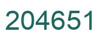 Number 204651 green image