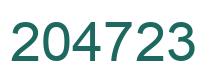 Number 204723 green image