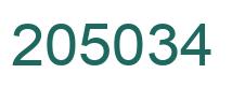 Number 205034 green image