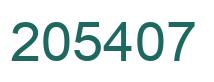Number 205407 green image