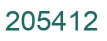 Number 205412 green image