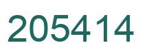 Number 205414 green image