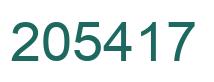 Number 205417 green image