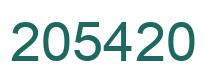 Number 205420 green image