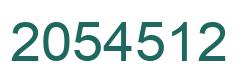 Number 2054512 green image