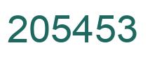 Number 205453 green image