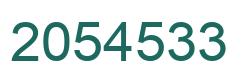Number 2054533 green image