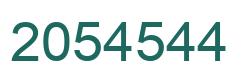 Number 2054544 green image